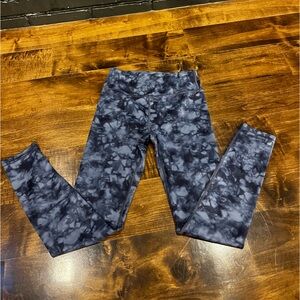 Blue Tye Dye Athletic Leggings - Athleta Girl